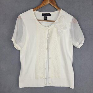 Cable & Gauge Women's Cream Cardigan